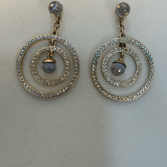 Swarovski Gold Crystal Earrings - Picture 4 of 10